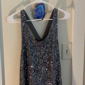 Silver Sparkly Sequin Dress